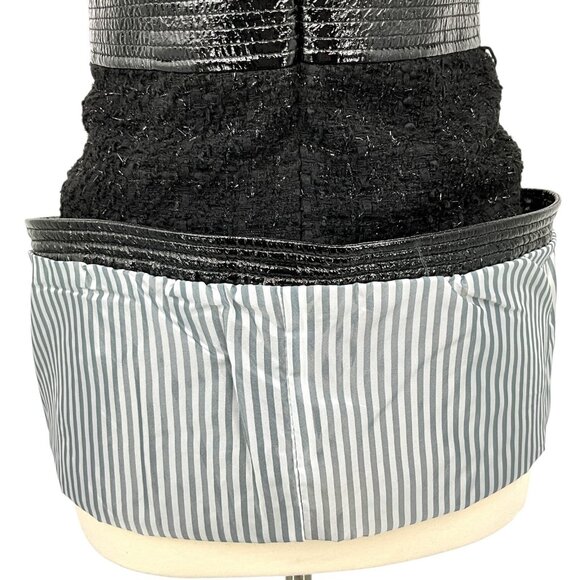 Veronica Beard Simona Tweed Button Front Dress Black Short Sleeve Size 00 - Picture 8 of 11